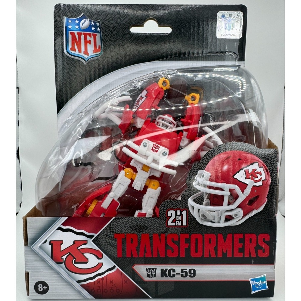 Hasbro Transformers NFL Collaborative KC-59 Kansas City Chiefs 2-In-1 Figure NEW